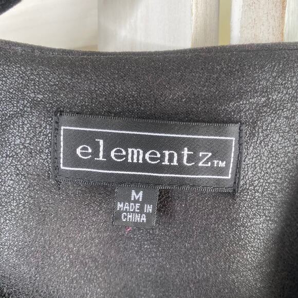 Elementz black faux leather zip up jacket - Picture 10 of 11